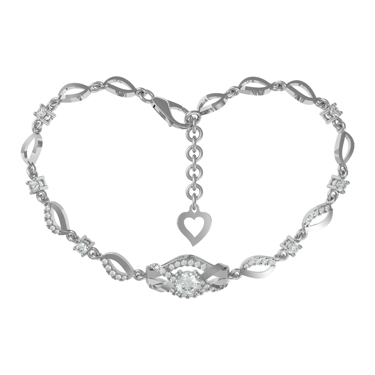 Lắc đính đá CZ vàng 14K Glimmer 3C