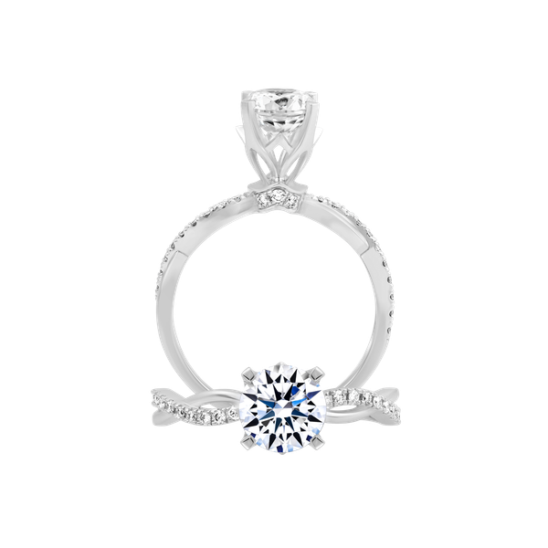 Nhẫn nữ kim cương tấm vàng 14K Ravishing 1CT