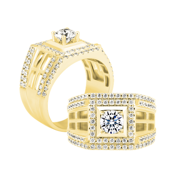 Nhẫn nam đính đá CZ vàng 10K Sergio 5C Y