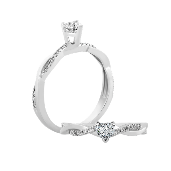 Nhẫn nữ kim cương viên vàng 14K Zemora HR 2C