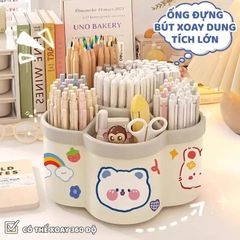 HỘP CẮM BÚT HÌNH HOA XOAY