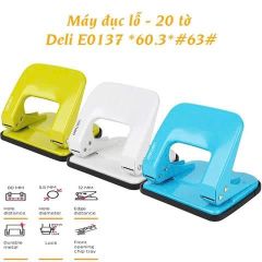 MÁY ĐUC LỖ DELI-  20 TỜ E0137 (VĂN PHÒNG)