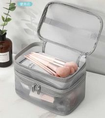 TÚI LƯỚI ĐỰNG MỸ PHẨM 2 TẦNG SIZE 14*13*21 (QUÀ TẶNG, PHỤ KIỆN)