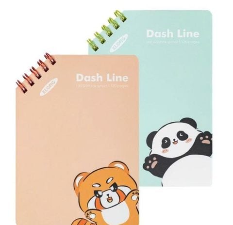 SỔ DASH LINE LÒ XO KÉO CHÉO A6 120 TRANG