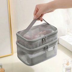 TÚI LƯỚI ĐỰNG MỸ PHẨM 2 TẦNG SIZE 14*13*21 (QUÀ TẶNG, PHỤ KIỆN)