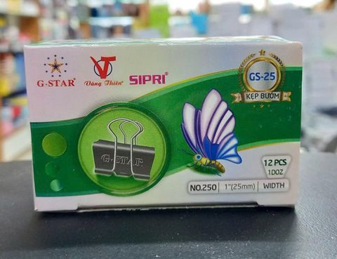 KẸP BƯỚM GSTAR 25MM (VĂN PHÒNG PHẨM)
