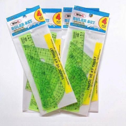 THƯỚC BỘ MÀU (4 CÂY) T-140 HỌC SINH