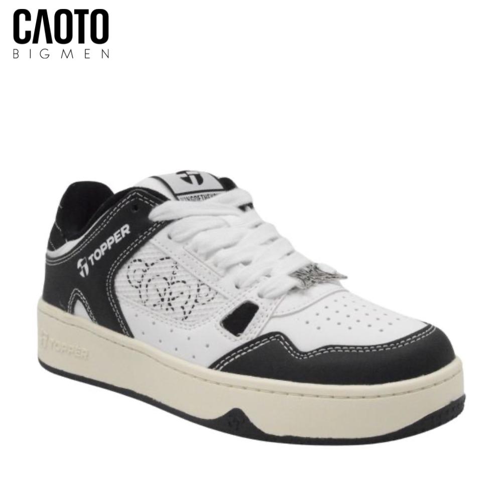  Giày Thể Thao Nam Big Size Araka Kotk – Topper Đen/Trắng Retro Size 45–50 