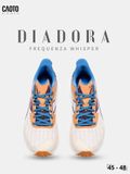  Giày Chạy Bộ Nam Big Size Frequenza Whisper Off-White Orange Blue Nhẹ, Bền Size 45 - 48 