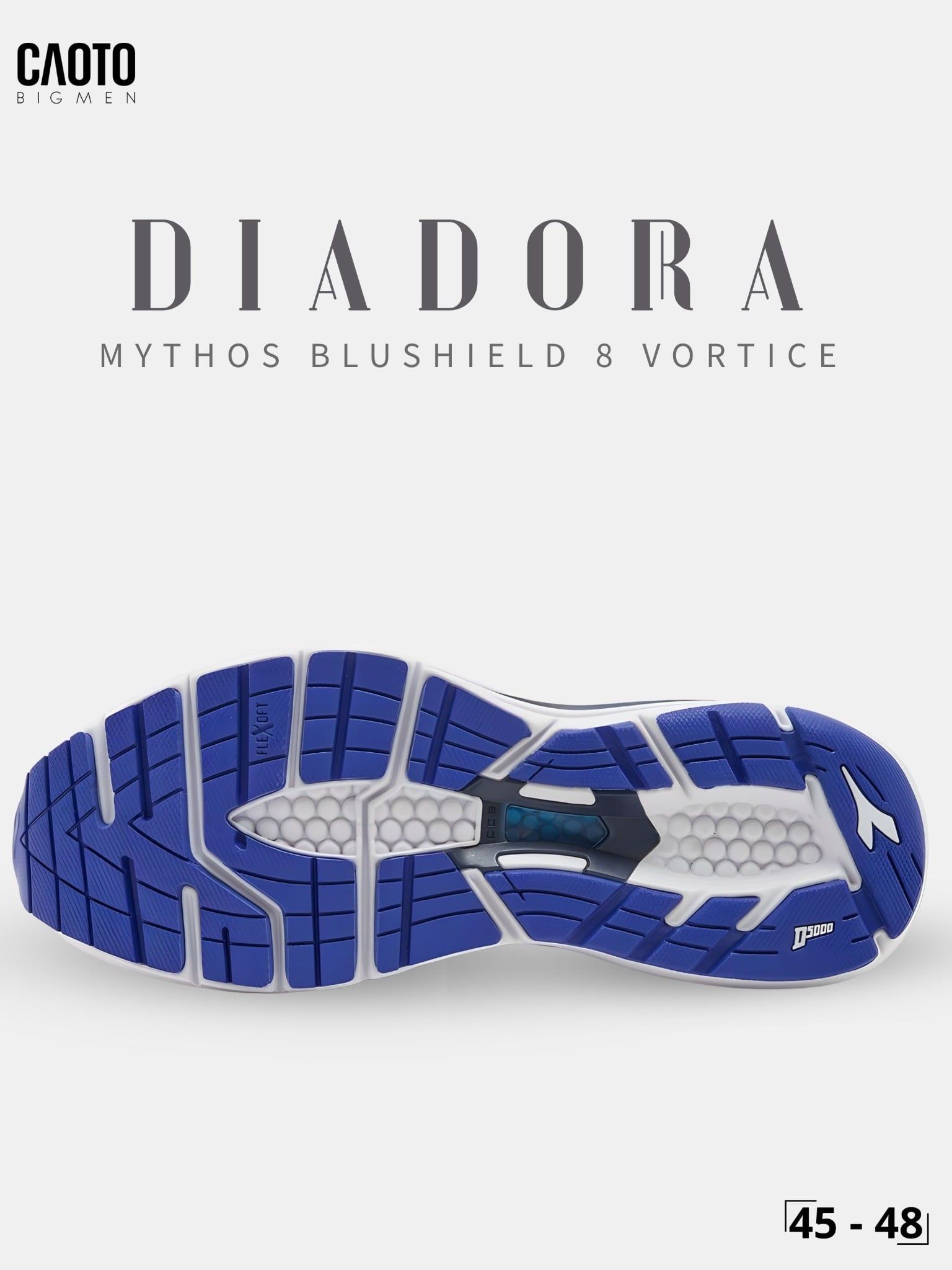  Giày Chạy Bộ Nam Big Size Mythos Blushield 8 Vortice Royal Blue Nhẹ, Bền Size 45 - 48 