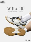  Giày Cầu Lông Nam Big Size WFAIR All Court Omni Court Đệm Êm Thể Thao Trắng Đen Size 45 - 48 