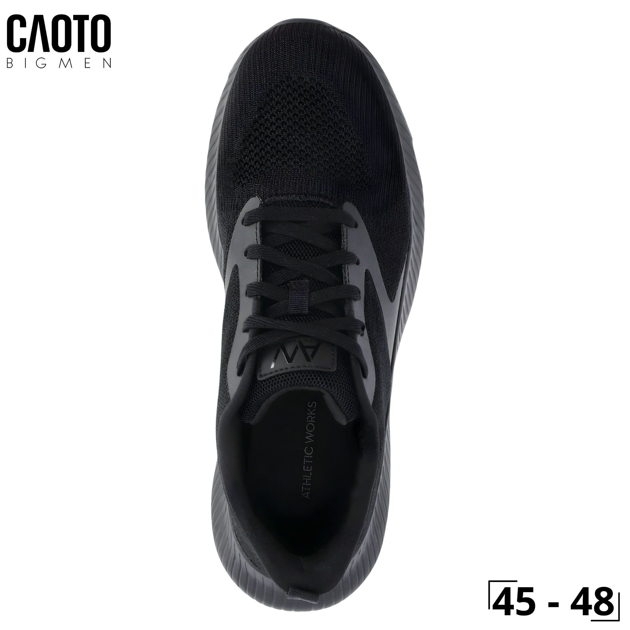  Giày Thể Thao Nam Big Size Athletic Works Core - Jogger Black Dây Buộc Size 45-48 