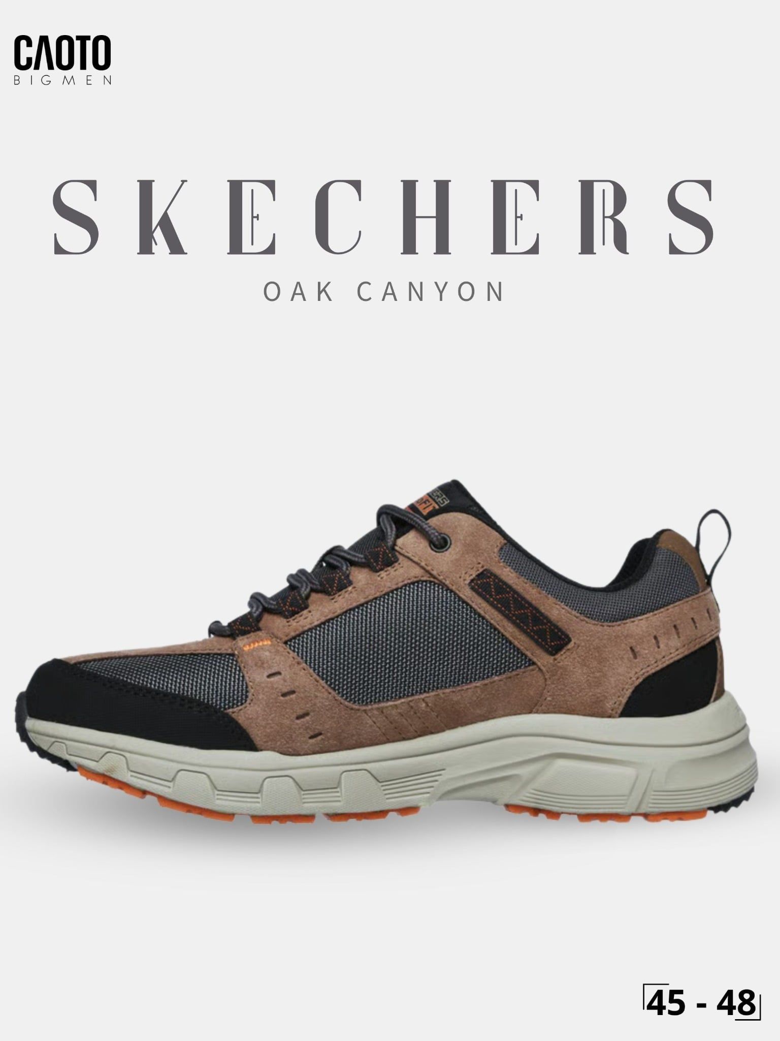  Giày Sneaker Nam Big Size Skecher Oak Canyon – Canvas Casual & Dress Brown Size 45–50 