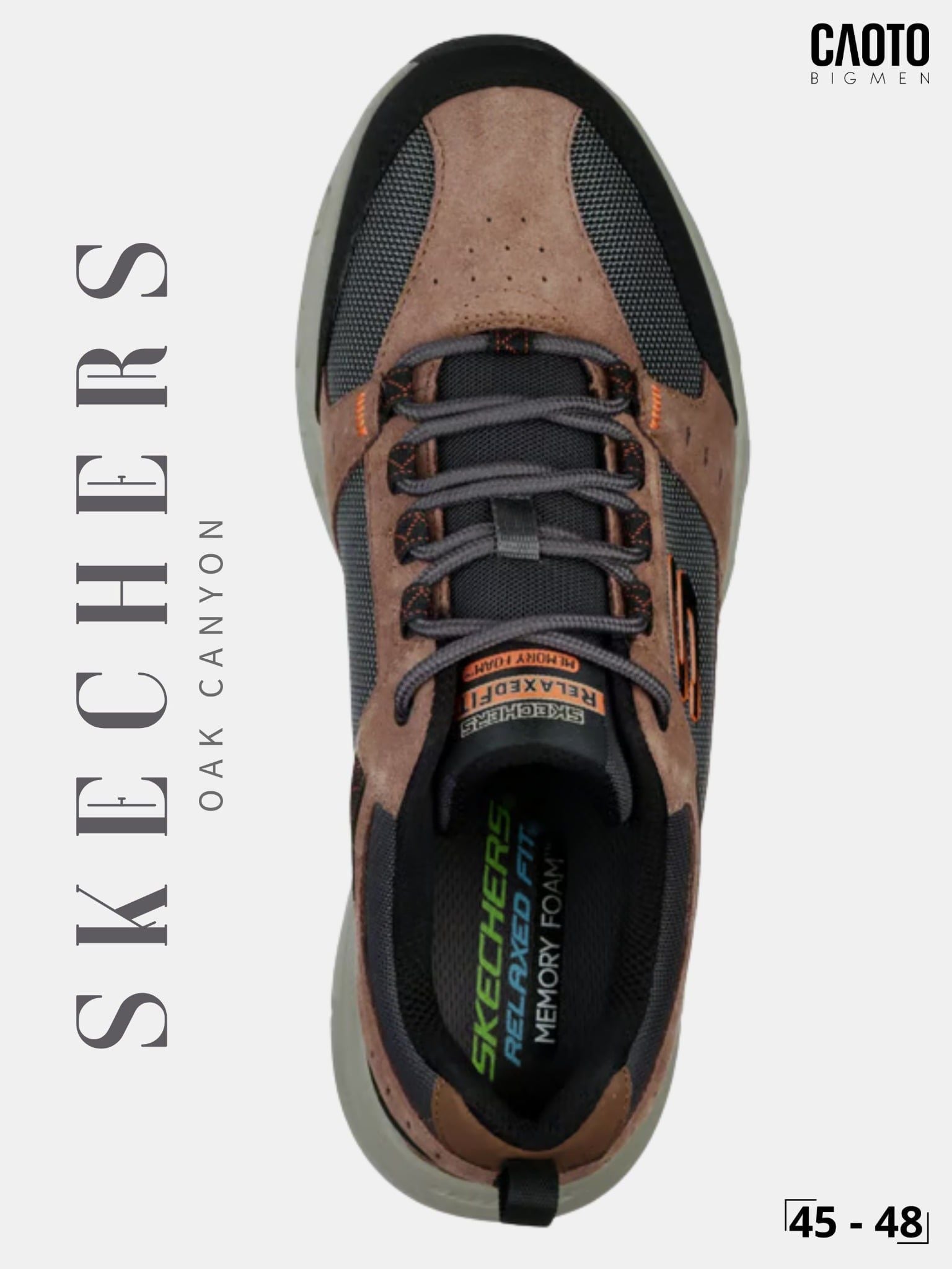  Giày Sneaker Nam Big Size Skecher Oak Canyon – Canvas Casual & Dress Brown Size 45–50 
