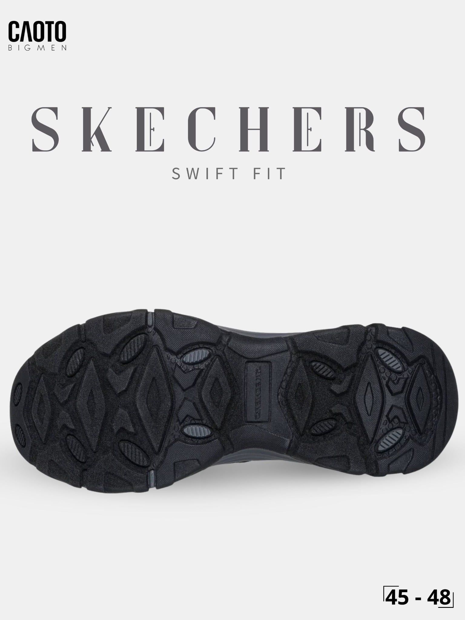  Giày Sneaker Nam Big Size Skecher Swift Fit – Leather Casual Black Size 45–50 
