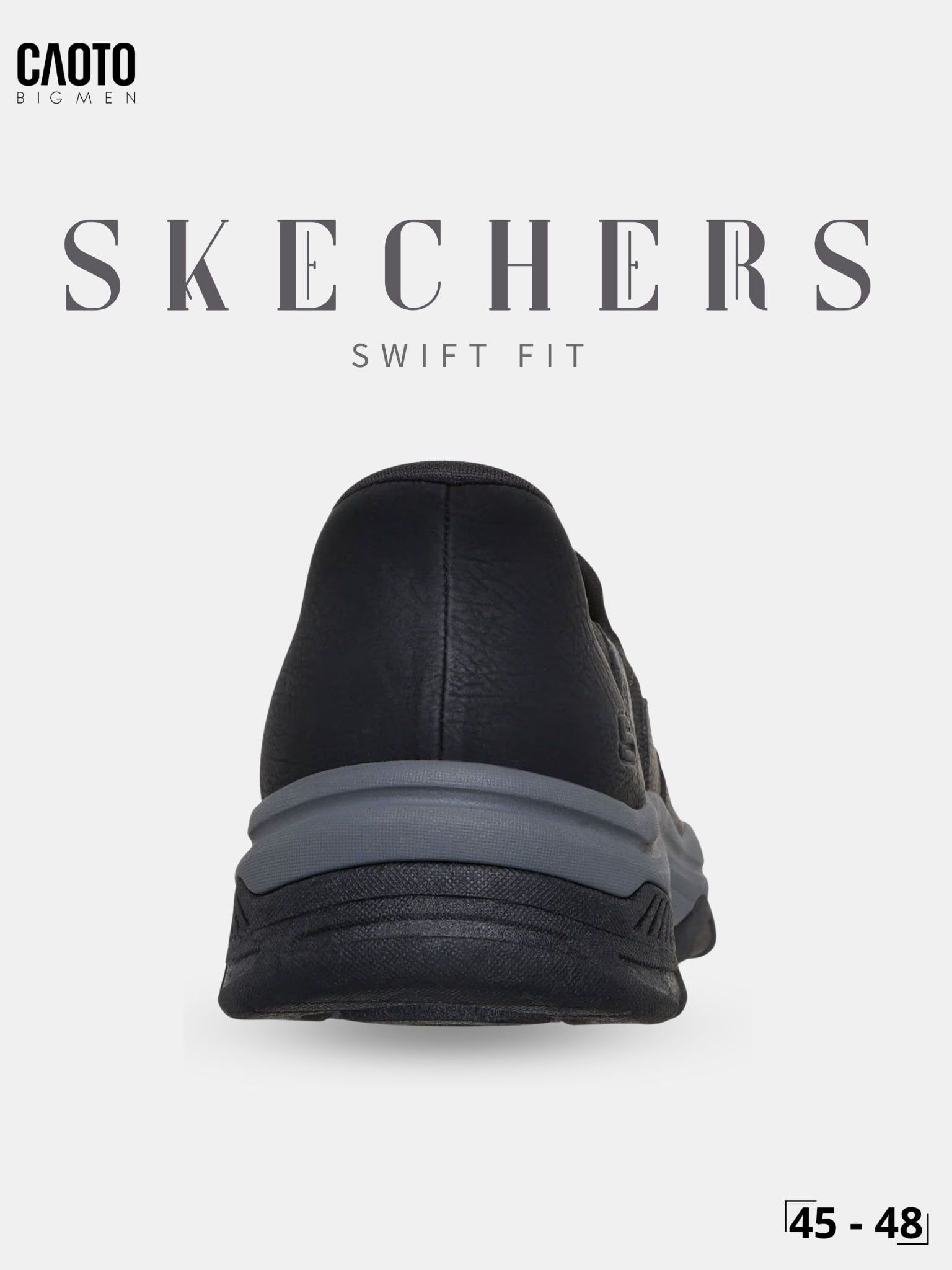  Giày Sneaker Nam Big Size Skecher Swift Fit – Leather Casual Black Size 45–50 