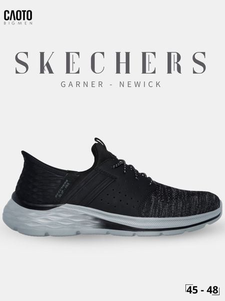 giày sneaker nam big size Skecher Garner Newick màu đen size 45 46 47 48