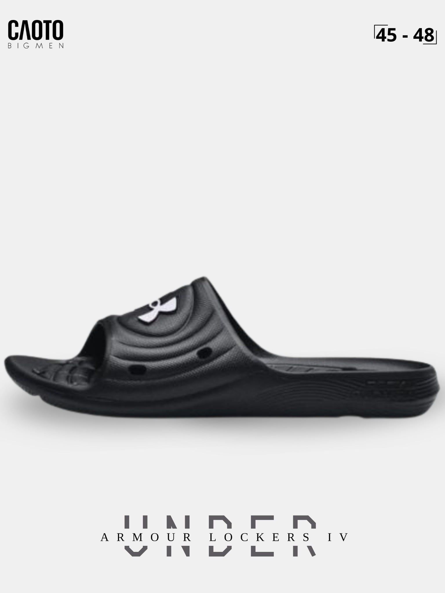  Dép Đúc Quai Ngang Nam Big Size Under Armour - Lockers IV Đi Biển Black Size 45 -48 