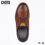  Giày Tây Mam Bigsize Oxford Derby Buộc Dây Da PU Êm Chân Đi Làm Công Sở Màu Nâu Size 45 - 48 