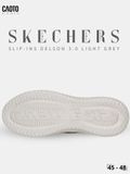  Giày Sneaker Nam Big Size Skecher Slip-ins Delson 3.0 - Canvas Casual Light Grey Size 45–50 