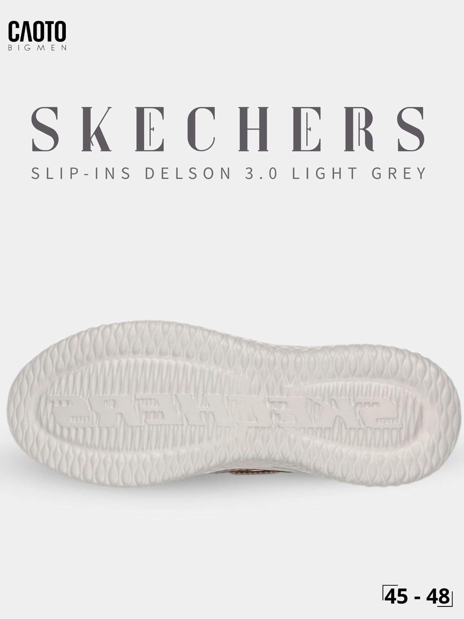  Giày Sneaker Nam Big Size Skecher Slip-ins Delson 3.0 - Canvas Casual Light Grey Size 45–50 