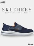  Giày Sneaker Nam Big Size Skecher Slip-ins Delson 3.0 - Canvas Casual Blue Size 45–50 