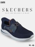  Giày Sneaker Nam Big Size Skecher Slip-ins Delson 3.0 - Canvas Casual Blue Size 45–50 