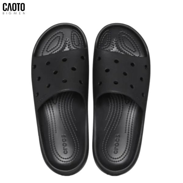  Dép Nam Big Size Classic V2 – Crocs Black Quai Ngang Êm Nhẹ Size 45–50 