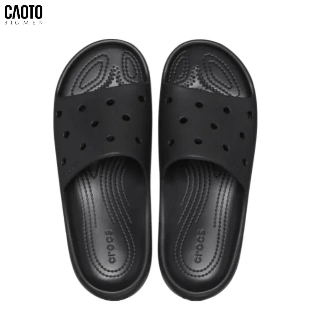  Dép Nam Big Size Classic V2 – Crocs Black Quai Ngang Êm Nhẹ Size 45–50 