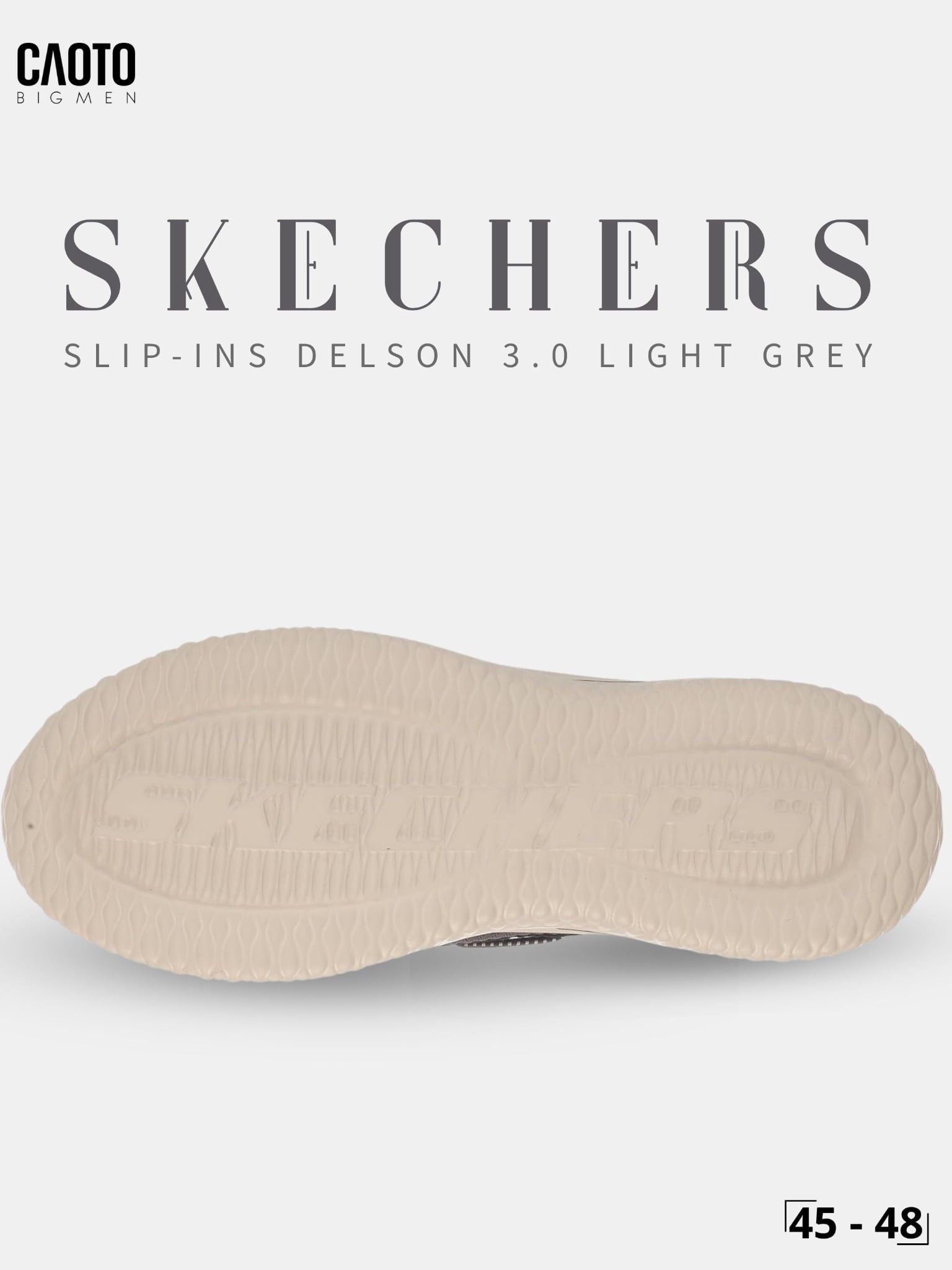  Giày Sneaker Nam Big Size Skecher Slip-ins Delson 3.0 - Canvas Casual Light Grey Size 45–50 