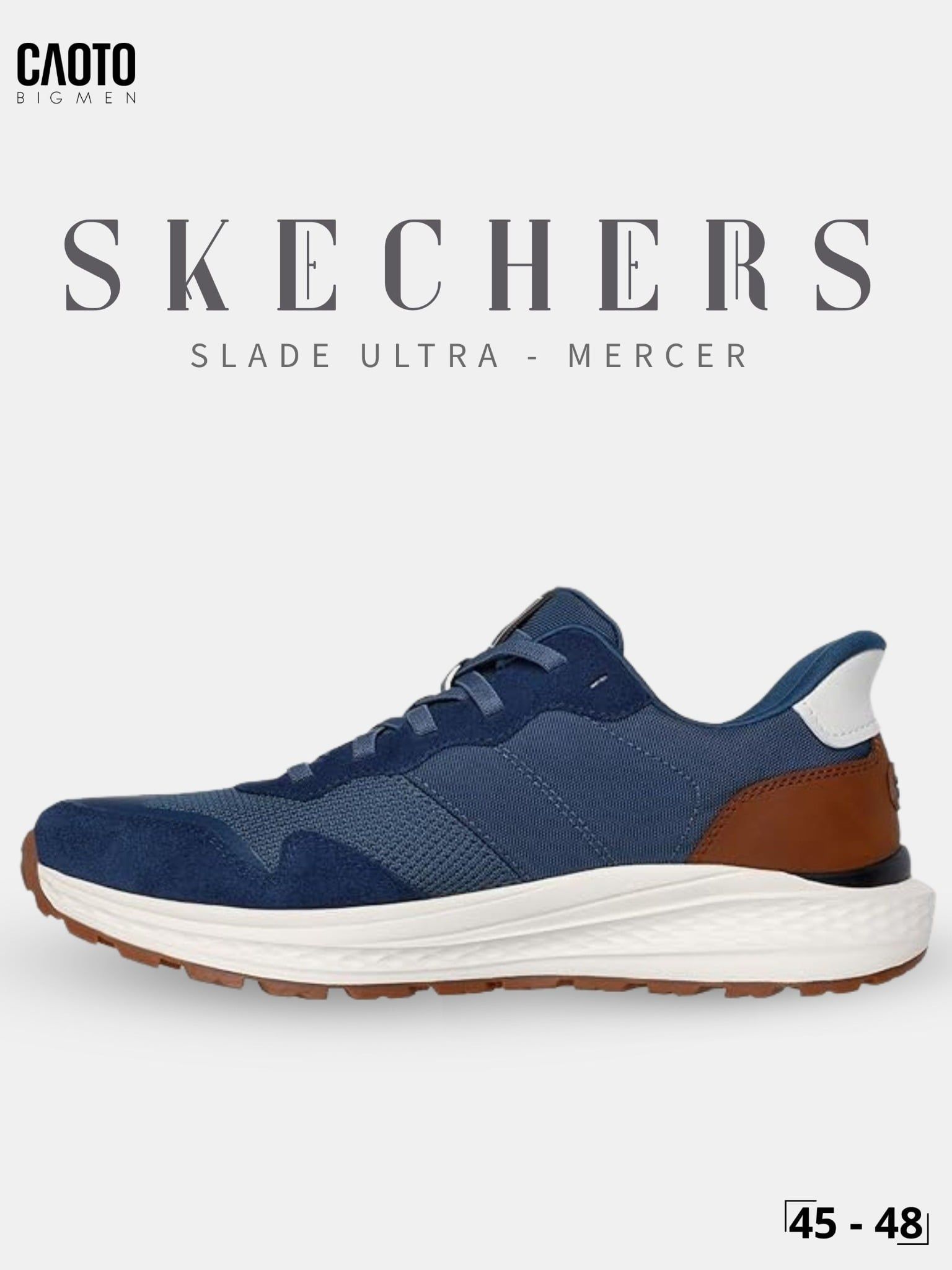  Giày Sneaker Nam Big Size Skecher Slade Ultra - Mercer Canvas Casual Blue Size 45–50 