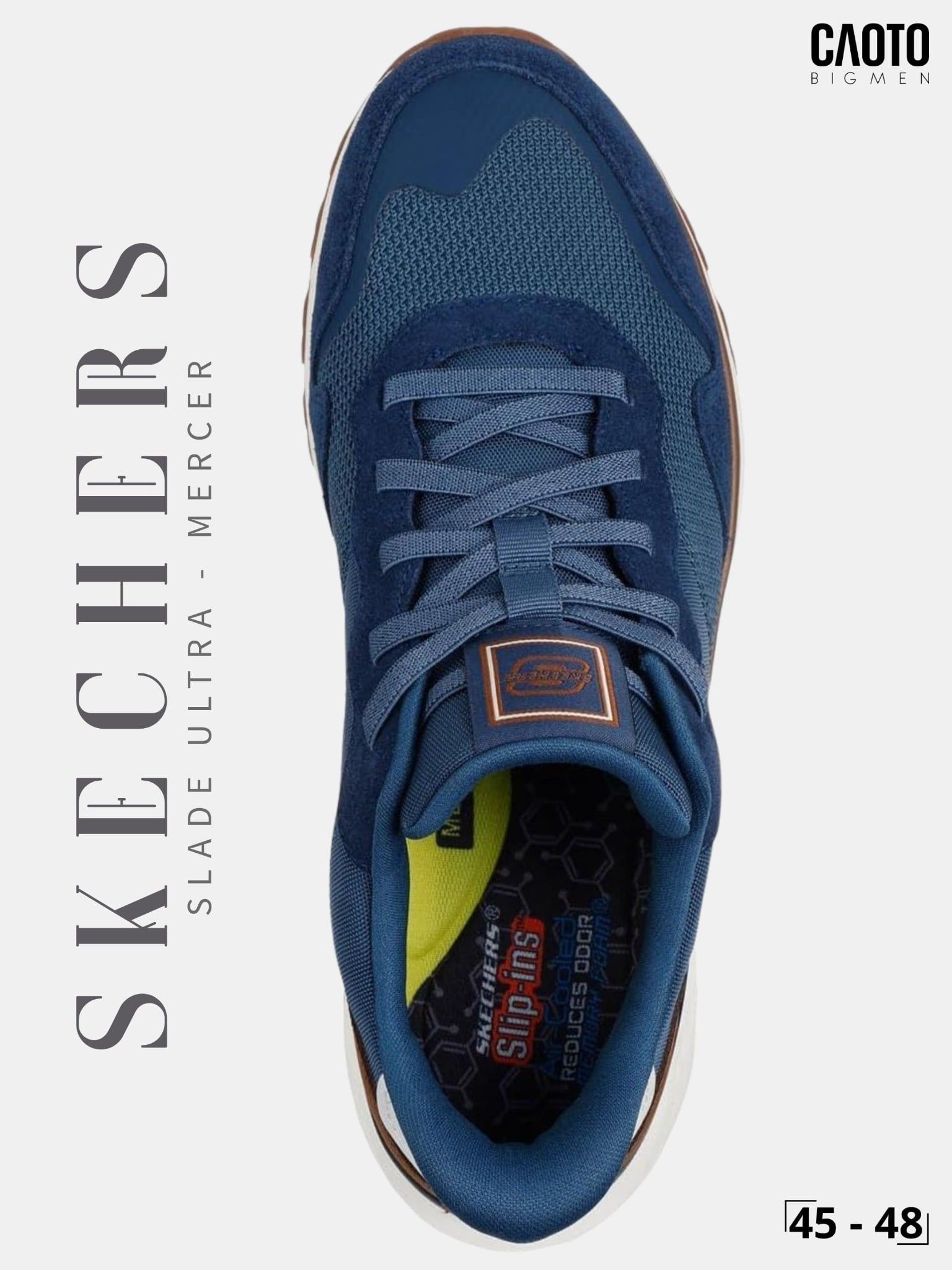 Giày Sneaker Nam Big Size Skecher Slade Ultra - Mercer Canvas Casual Blue Size 45–50 