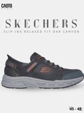  Giày Sneaker Nam Big Size Skecher Slip-ins Relaxed Fit Oak Canyon Canvas Casual Grey Size 45–50 