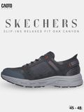  Giày Sneaker Nam Big Size Skecher Slip-ins Relaxed Fit Oak Canyon Canvas Casual Grey Size 45–50 