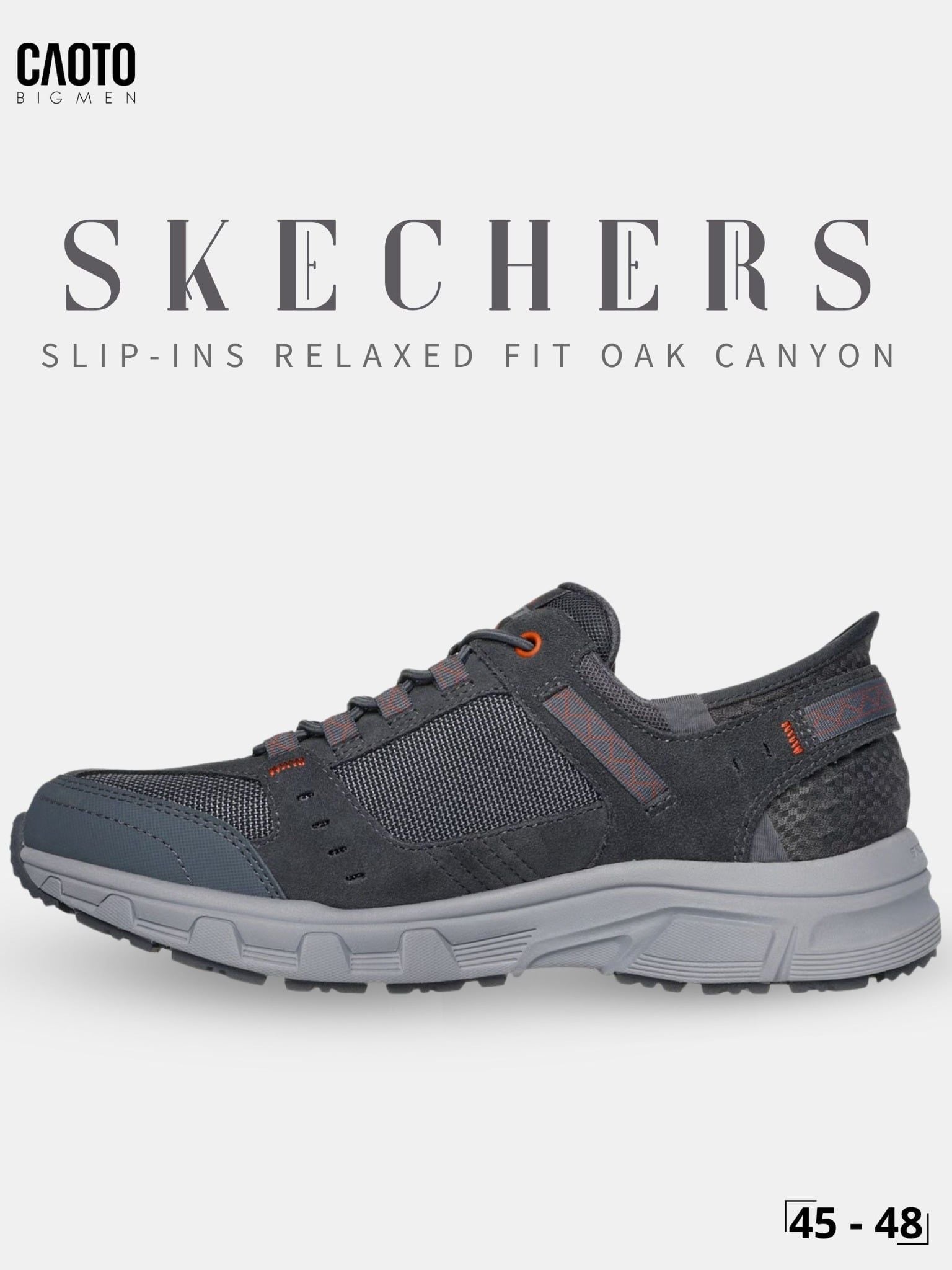  Giày Sneaker Nam Big Size Skecher Slip-ins Relaxed Fit Oak Canyon Canvas Casual Grey Size 45–50 