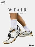  Giày Cầu Lông Nam Big Size WFAIR All Court Omni Court Đệm Êm Thể Thao Trắng Đen Size 45 - 48 