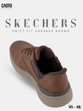  Giày Sneaker Nam Big Size Skecher Swift Fit Canvas Casual Brown Size 45–50 