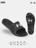  Dép Đúc Quai Ngang Nam Big Size Under Armour - Lockers IV Đi Biển Black Size 45 -48 