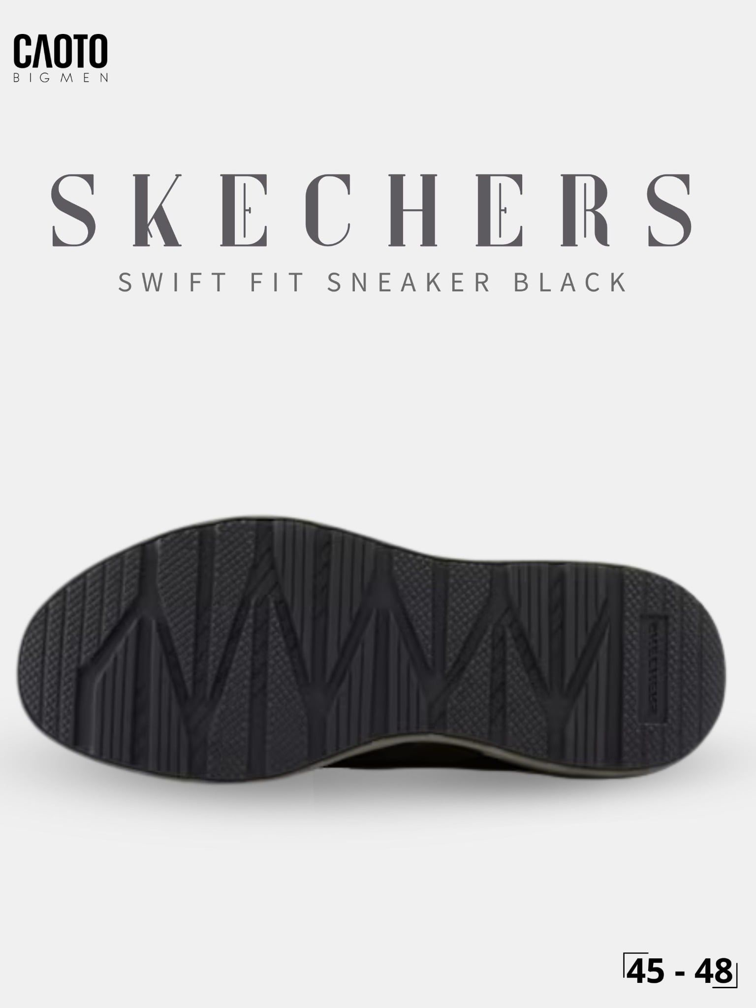  Giày Sneaker Nam Big Size Skecher Swift Fit Canvas Casual Black Size 45–50 