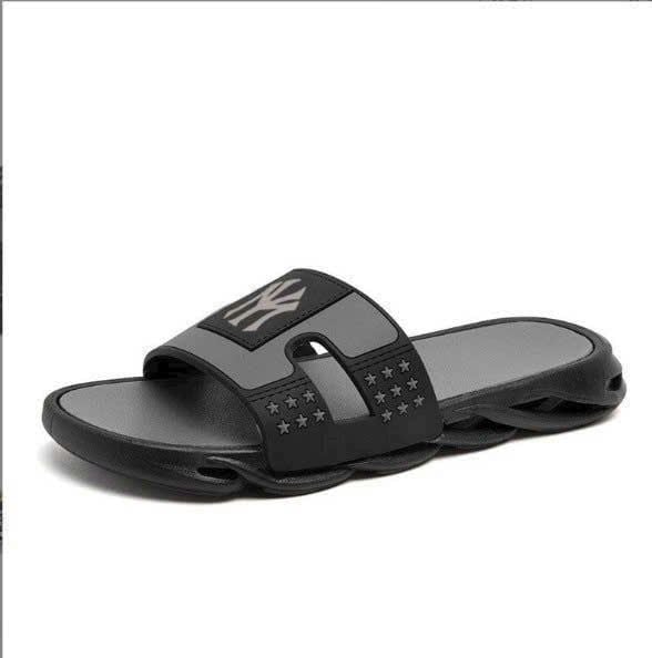  Dép Quai Ngang Đúc MLB Xám 