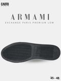  Giày Sneaker Nam Big Size Armami Exchange Paris Premium Low Black Thời Trang Phong Cách Size 45 - 48 