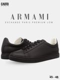  Giày Sneaker Nam Big Size Armami Exchange Paris Premium Low Black Thời Trang Phong Cách Size 45 - 48 