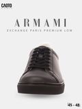  Giày Sneaker Nam Big Size Armami Exchange Paris Premium Low Black Thời Trang Phong Cách Size 45 - 48 