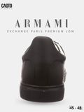  Giày Sneaker Nam Big Size Armami Exchange Paris Premium Low Black Thời Trang Phong Cách Size 45 - 48 