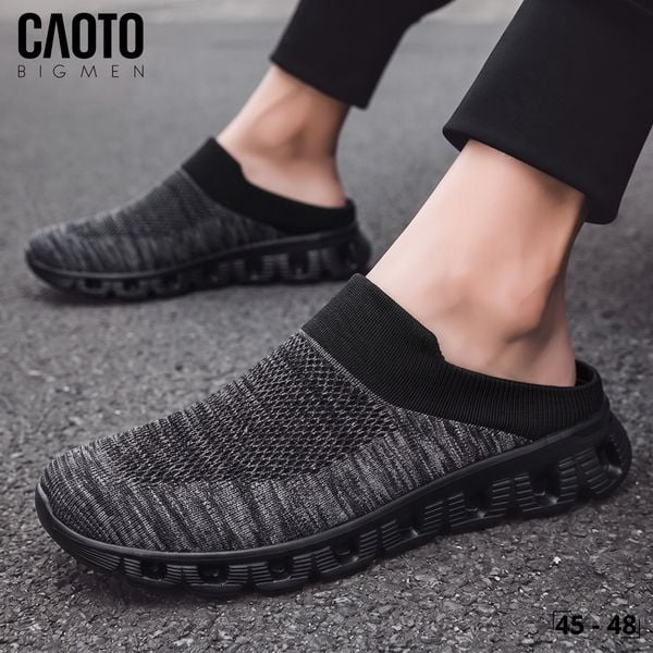  Dép Nam Bigsize Slip-on Cloud Step Black Đế Mềm Êm Chân 