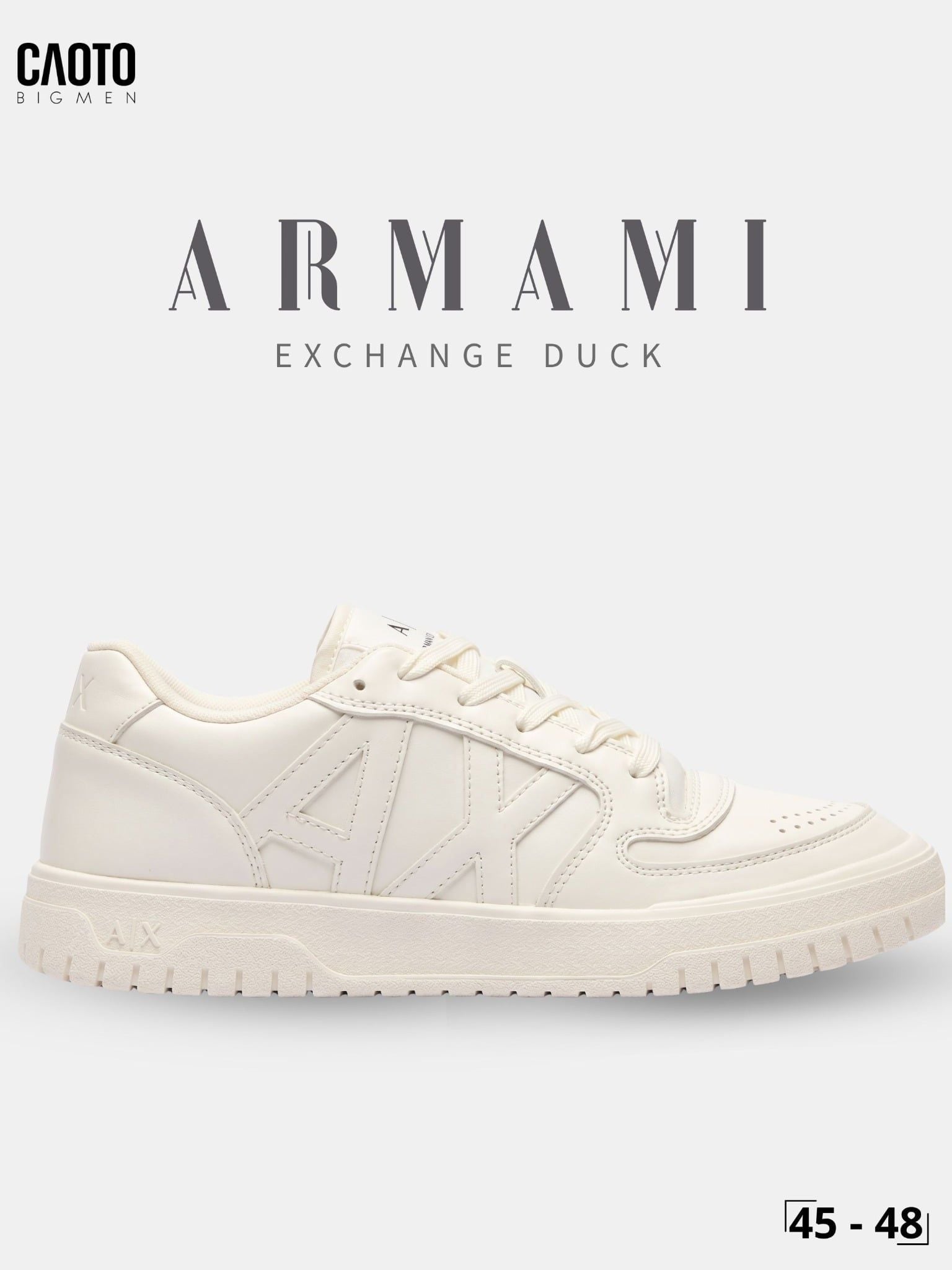 Giày Sneaker Nam Big Size Armami Exchange Exchange Duck White Thời Trang Phong Cách Size 45 - 48 