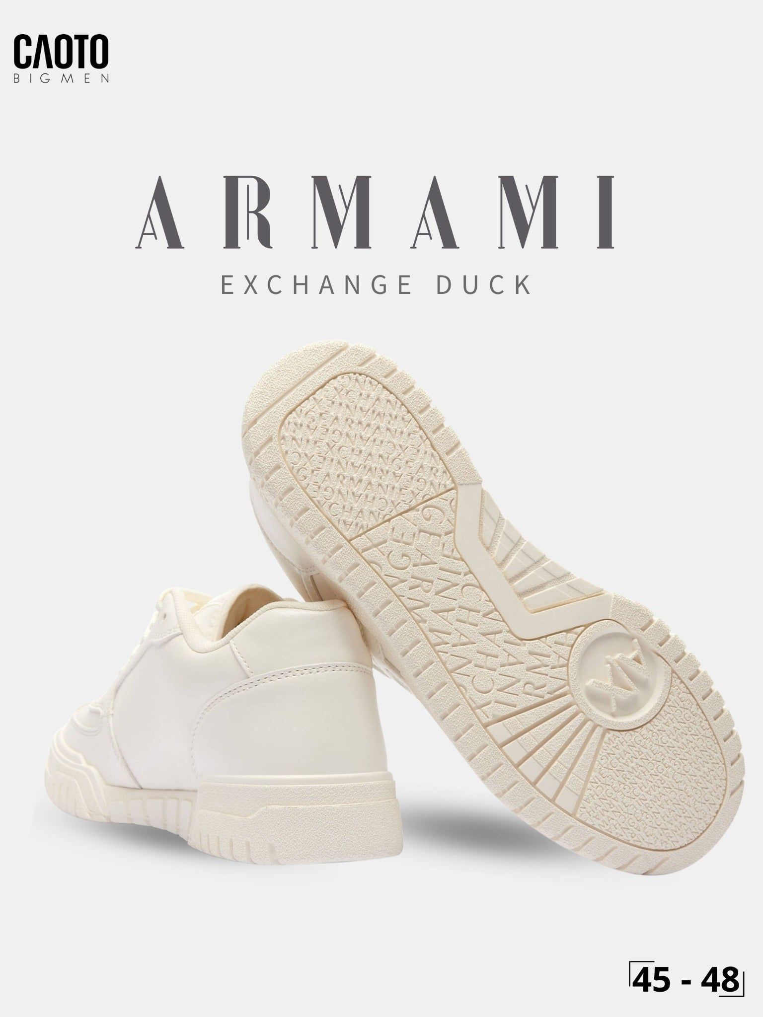  Giày Sneaker Nam Big Size Armami Exchange Exchange Duck White Thời Trang Phong Cách Size 45 - 48 