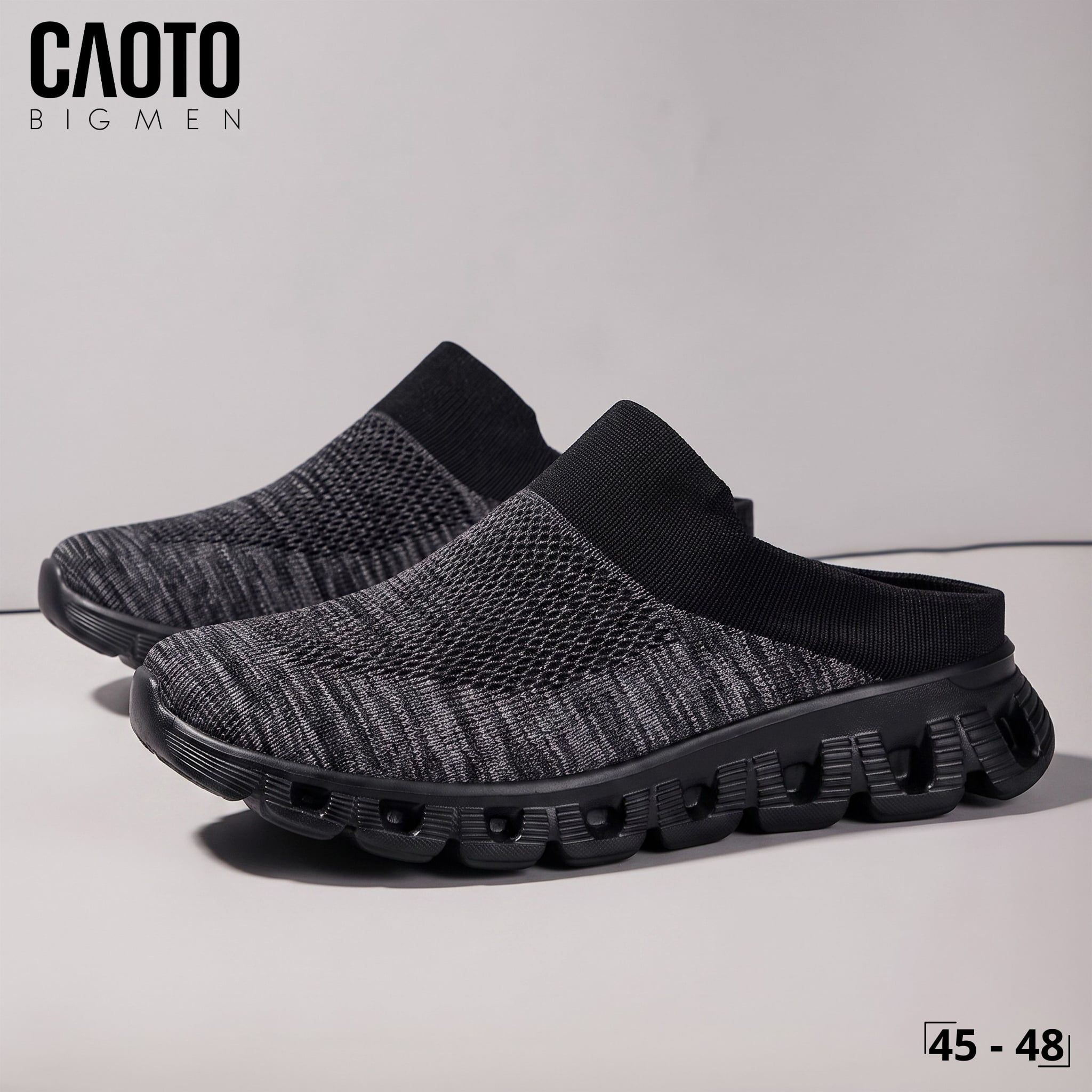  Dép Nam Bigsize Slip-on Cloud Step Black Đế Mềm Êm Chân 