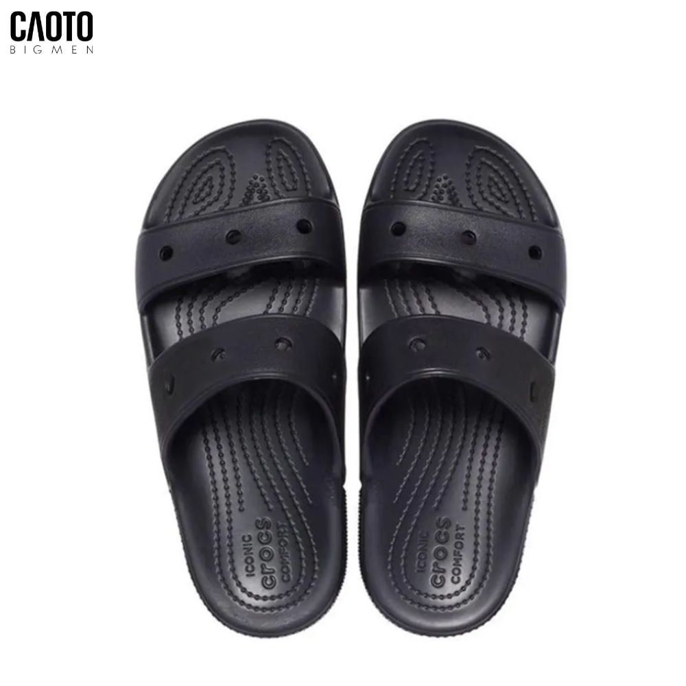  Dép Nam Big Size Classic – Crocs Black Êm Nhẹ All-Day Comfort Size 45–50 
