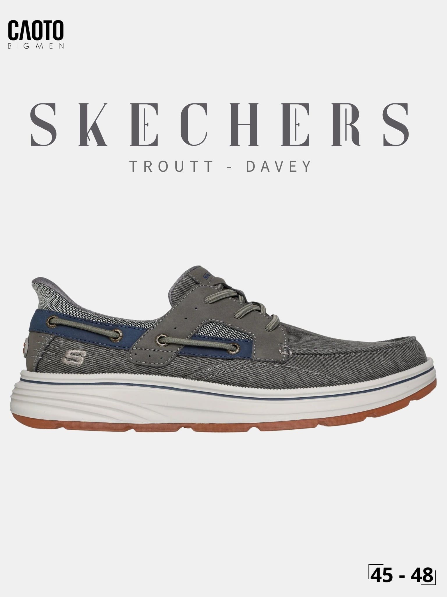  Giày Sneaker Lười Nam Big Size Skechers Slip-ins Troutt Davey Xỏ Nhanh Size 45 - 48 